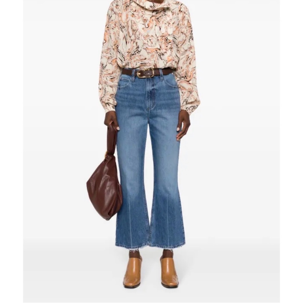 FRAME Le High 'N' Tight Crop Mini Boot Cut Jeans Size 28